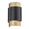 Z-Lite Harlech Wall Sconce, 2-Light, 8.5 In.W x 4 In.L x 12.75 In.H, Bronze + Rubbed Brass/Bronze 739S-BRZ-RB - alternate 3